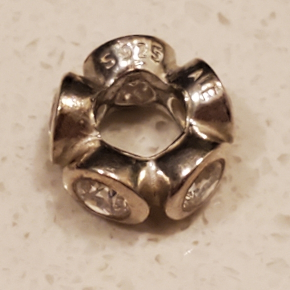 PANDORA Lights Sterling Silver Spacer Charm With Clear Zirconia RETIRED S925 ALE - Picture 5 of 6